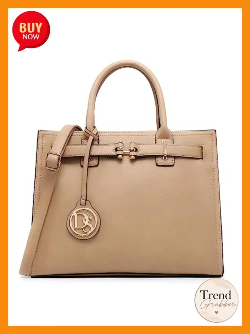 Faux Leather Structured Satchel Purse Work Handbag Tote Shoulder Bag